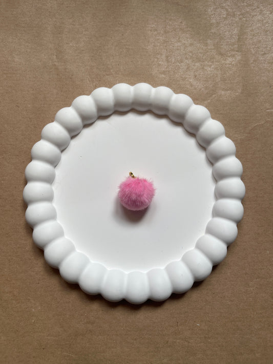 Dark pink pompom