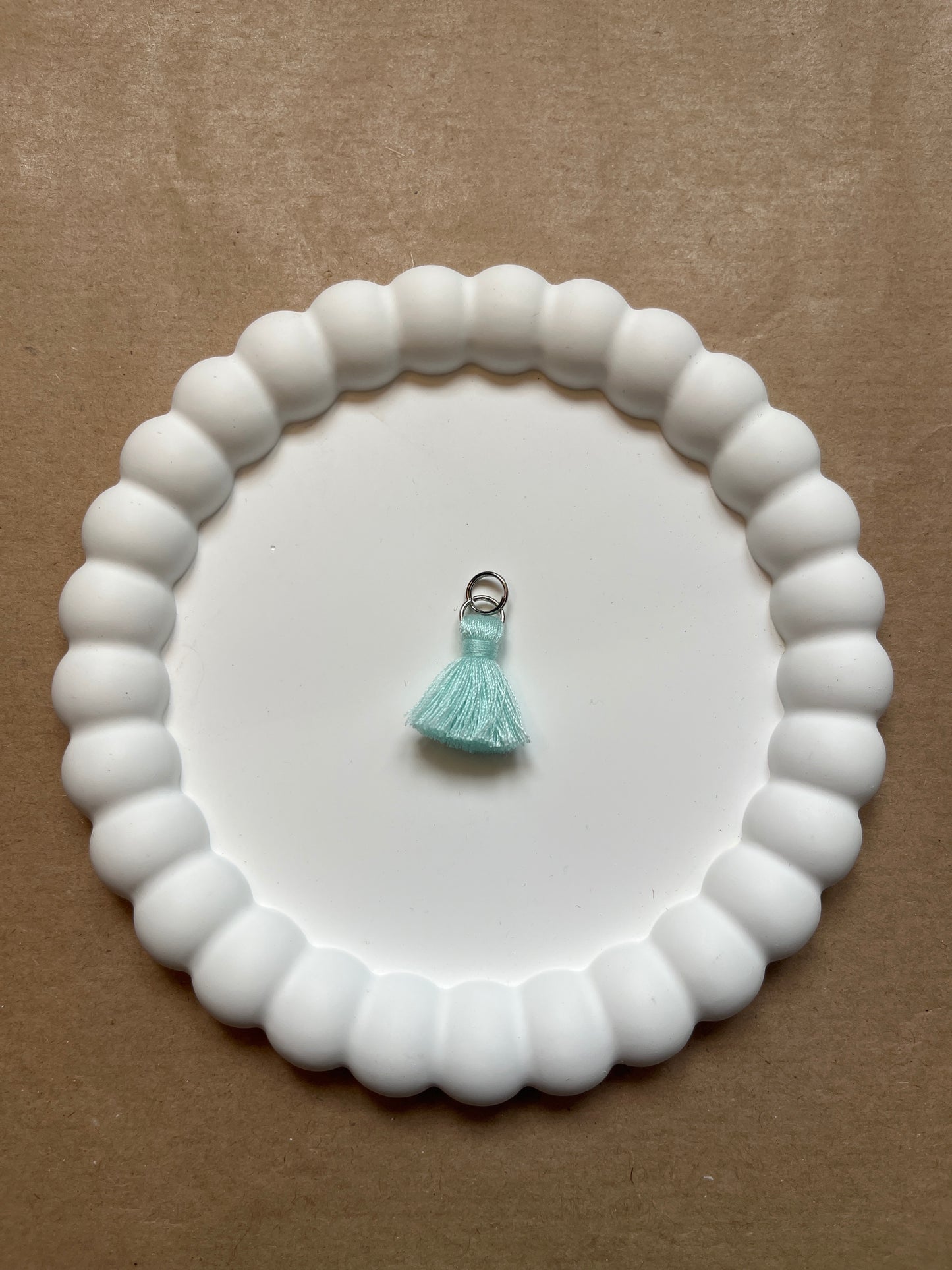 Turquoise tassel (silver)