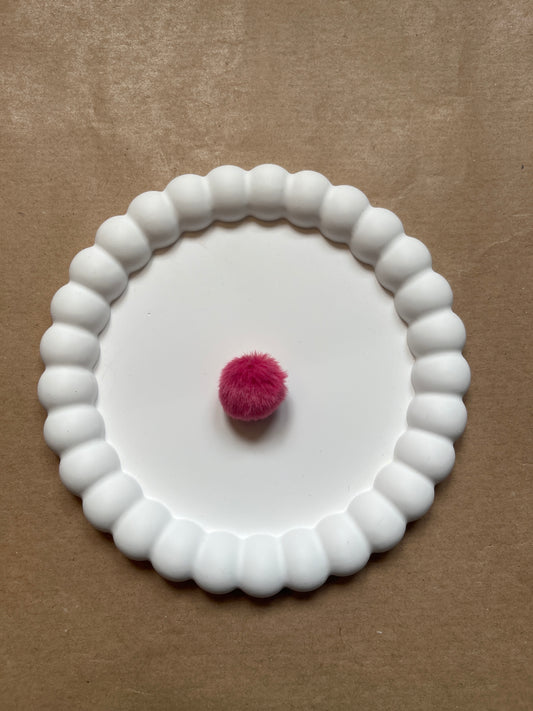 Flamingo pink pompom