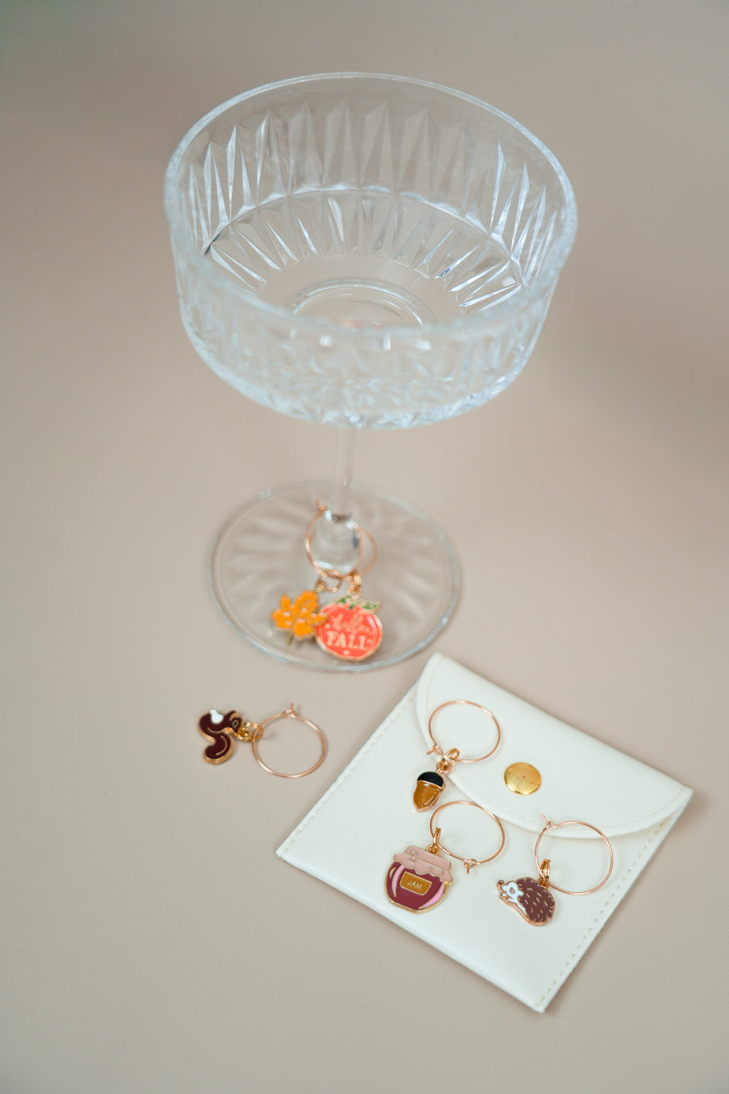 Fall collection: wineglass markers