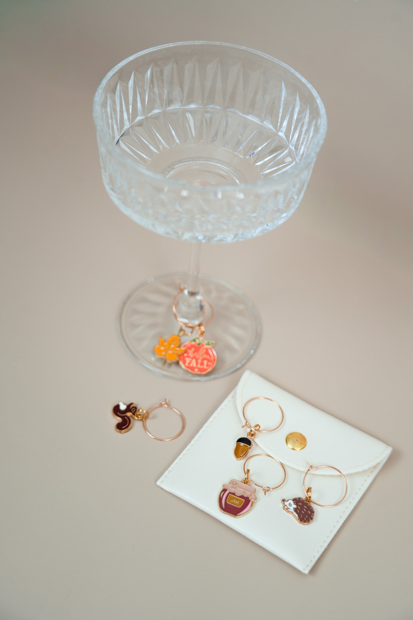Fall collection: wineglass markers