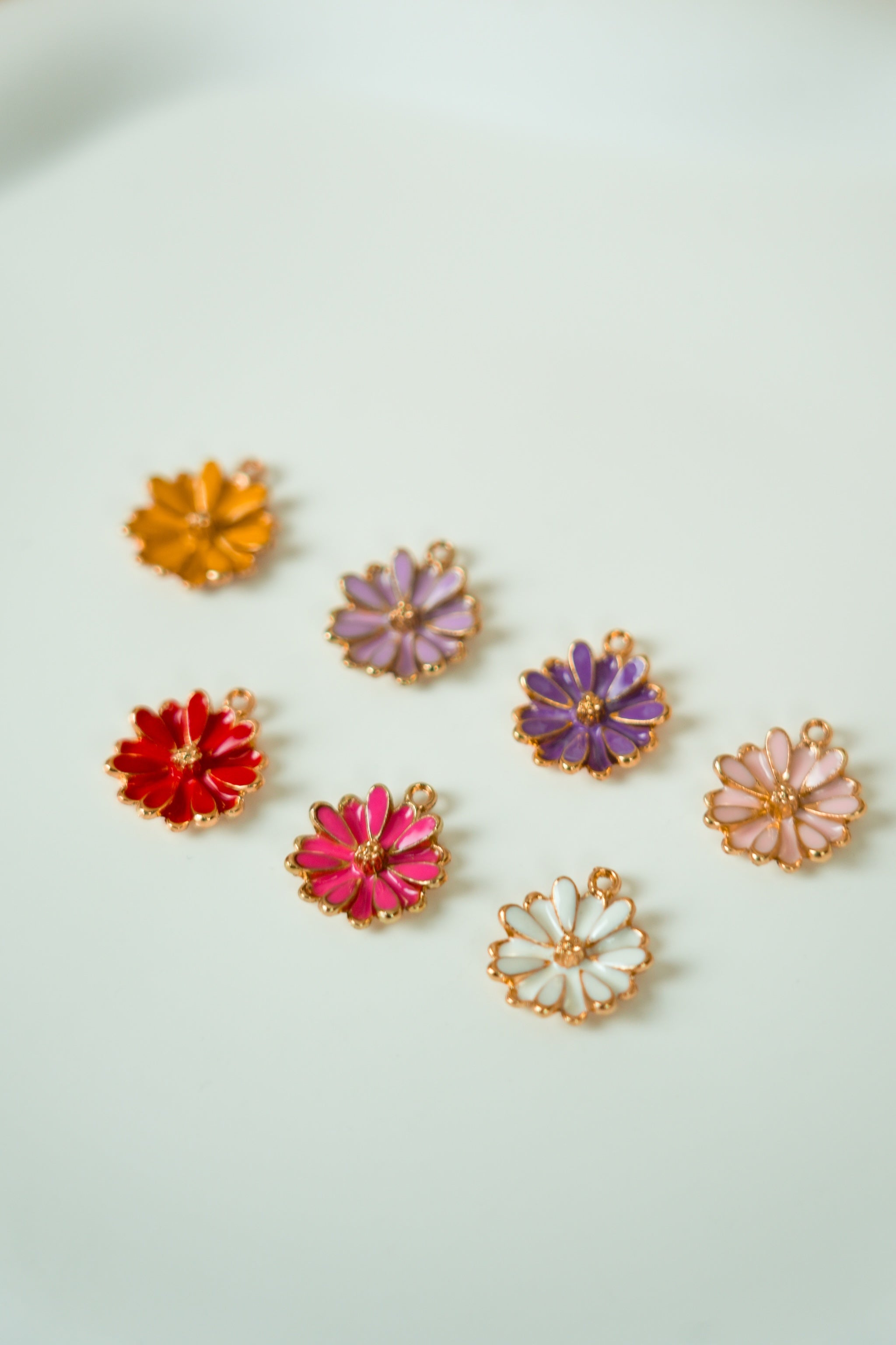 Flowers with rhinestones
