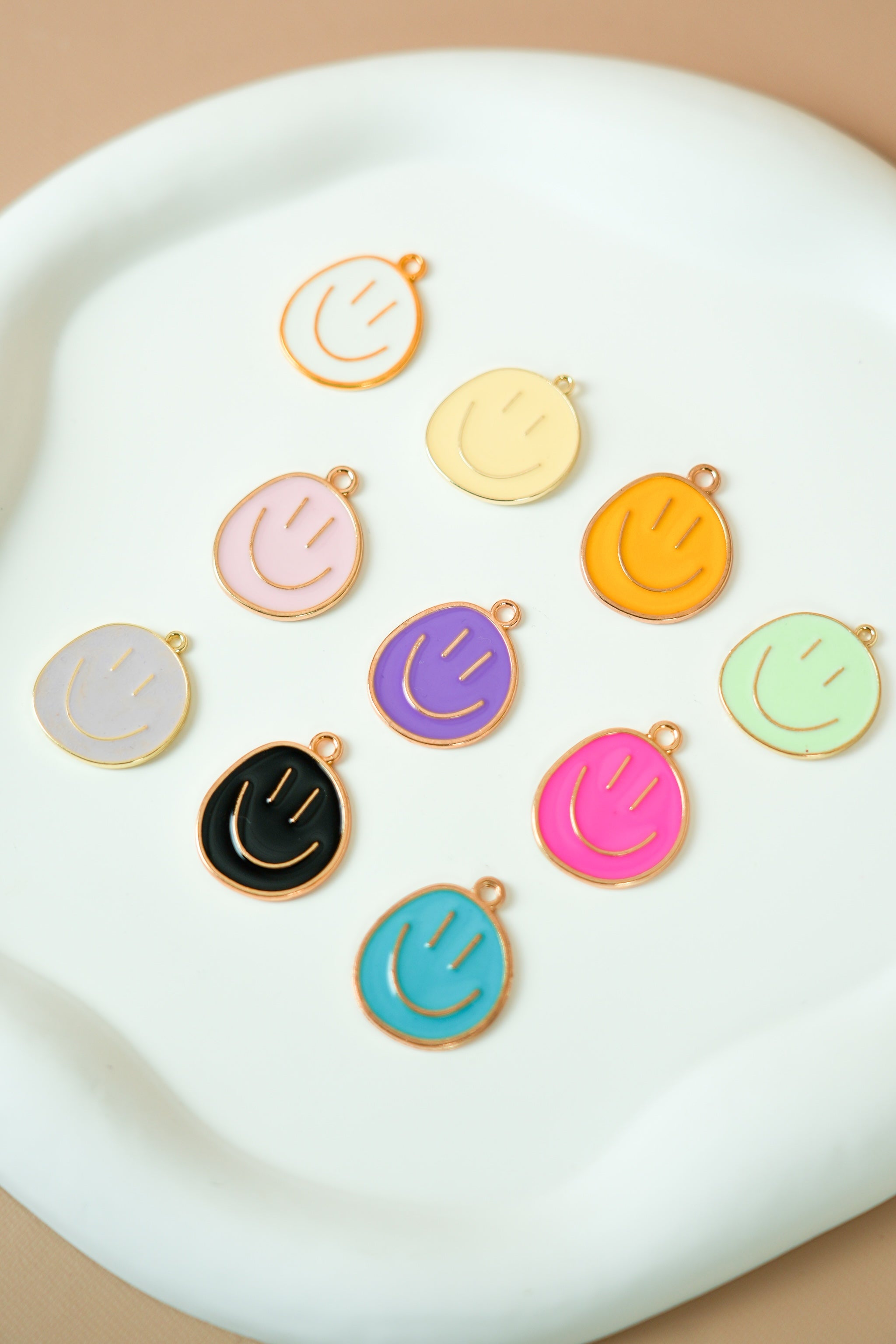 Pastel colour smiley's