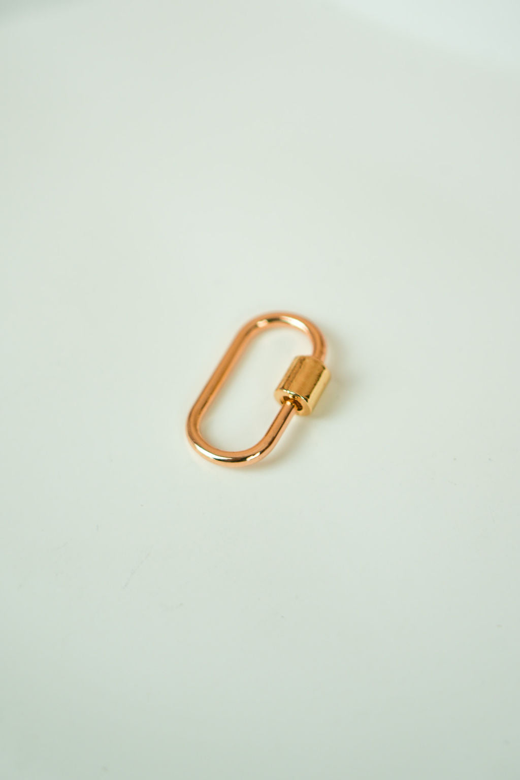The carabiner ring with lock system (gold)