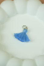 Cool blue tassel (silver)