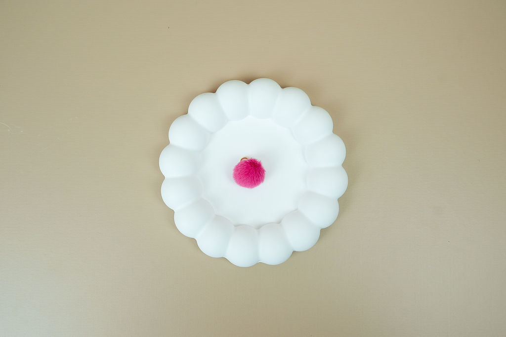 Dark pink pompom